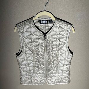 DKNY Puffy Vest Silver/Gold